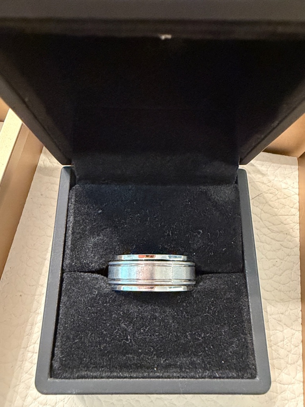 Polished Silver Men's Stainless Steel Band Ring